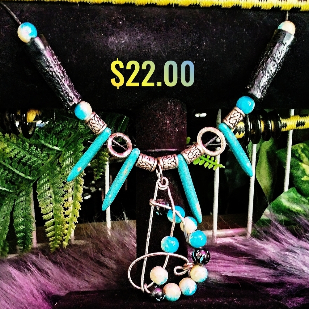 Turquoise and Silver Women's Necklace
